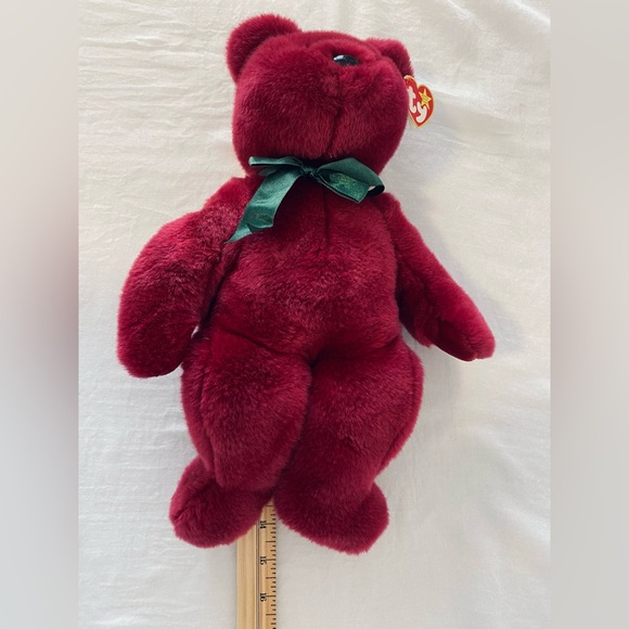 Ty Beanie Baby Teddy in Rich Cranberry - Picture 7 of 7